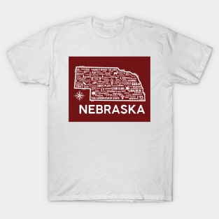 Nebraska Map T-Shirt